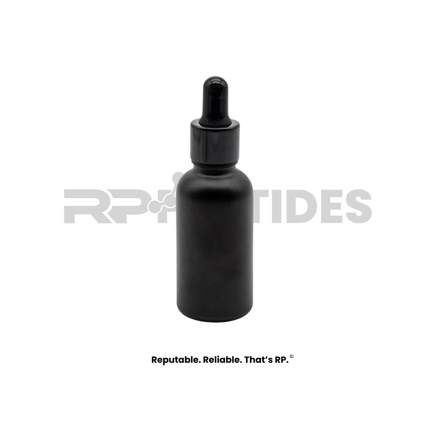 30ml matte black glass bottle with dropper pipette : Research Only
