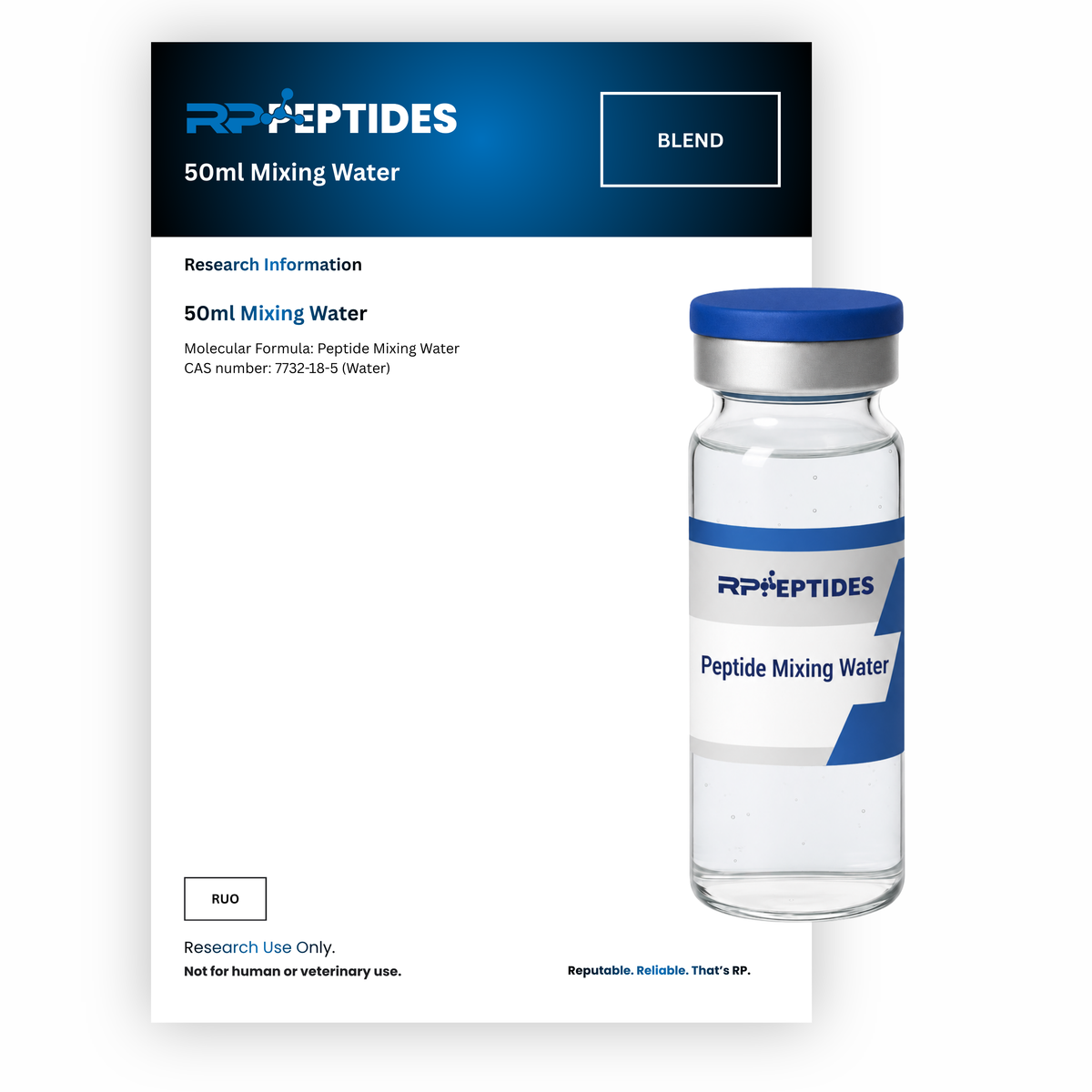 50ml Peptide Mixing Water
