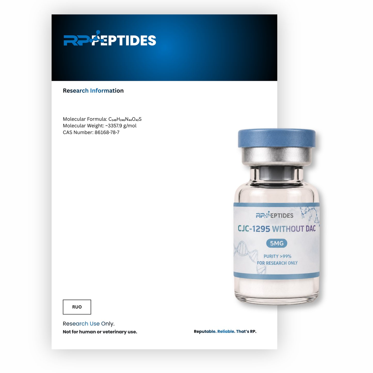 CJC-1295 without 5MG : Research Only