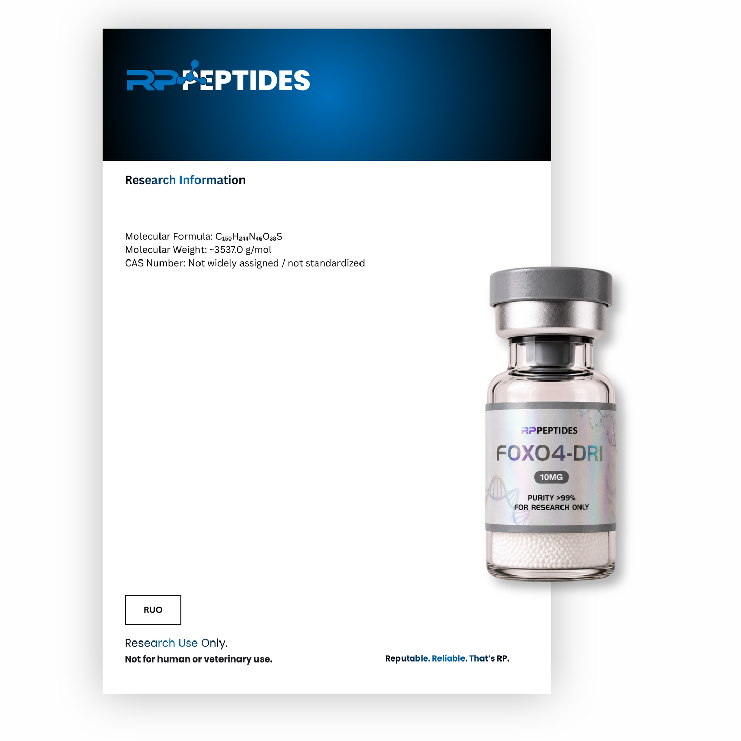 FOXO4-DRI 10mg : Research Only