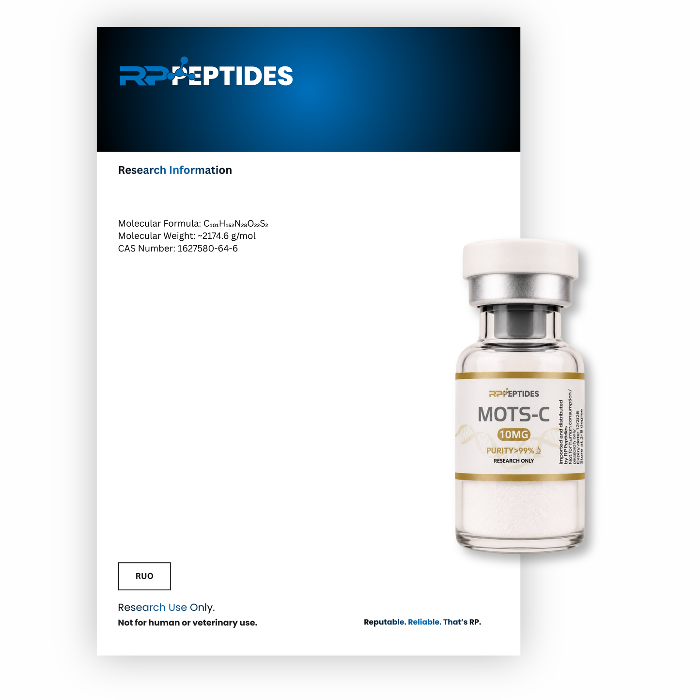 MOTS-C 10MG : Research Only