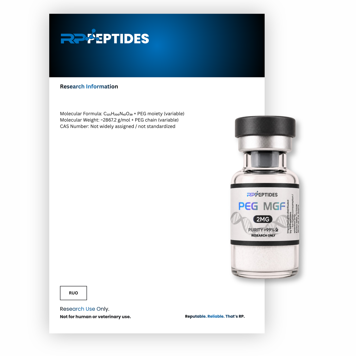 PEG MGF 2MG : Research Only