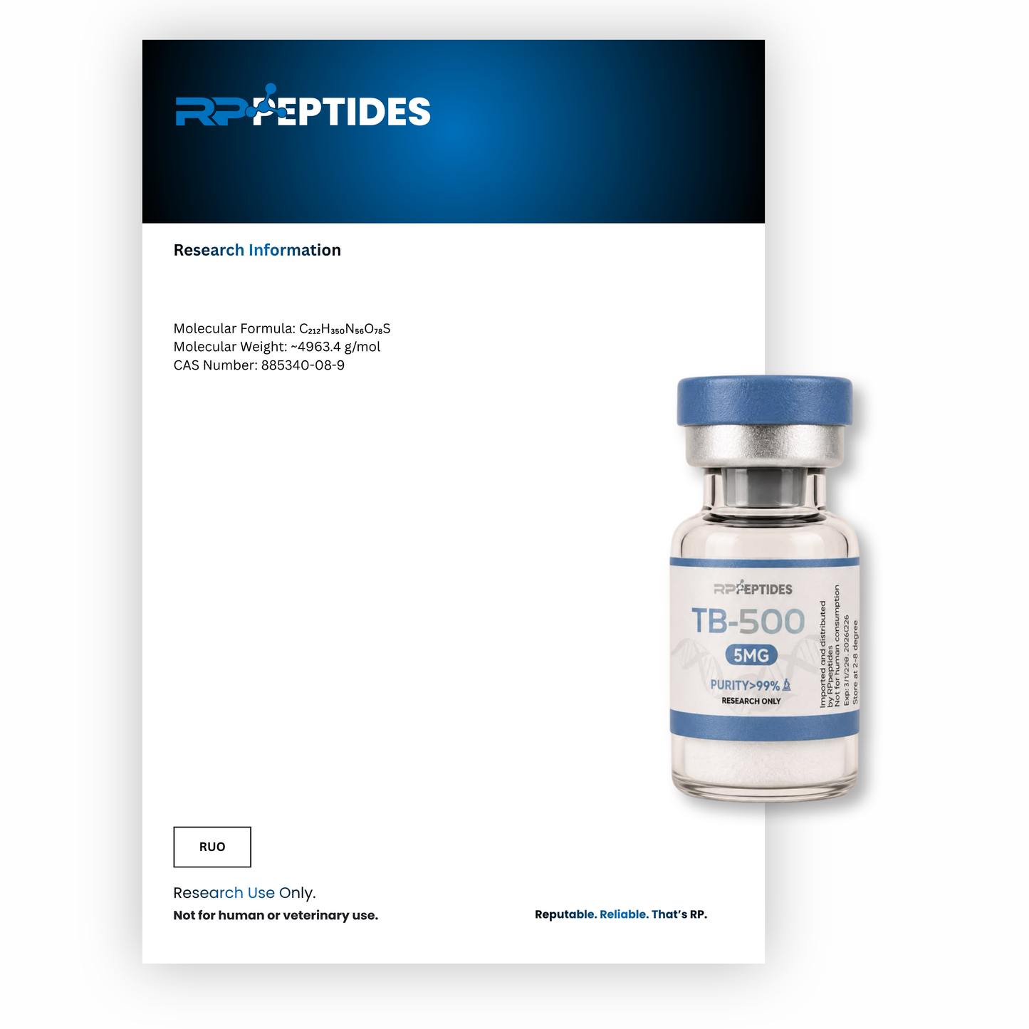 TB500 5MG : Research Only