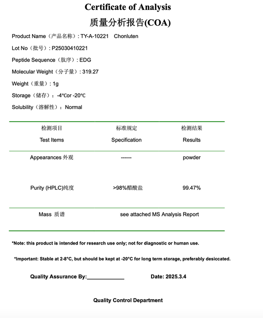 Chonluten 20mg : Research Only