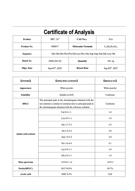 BPC 157 Nasal 5MG: Research Only