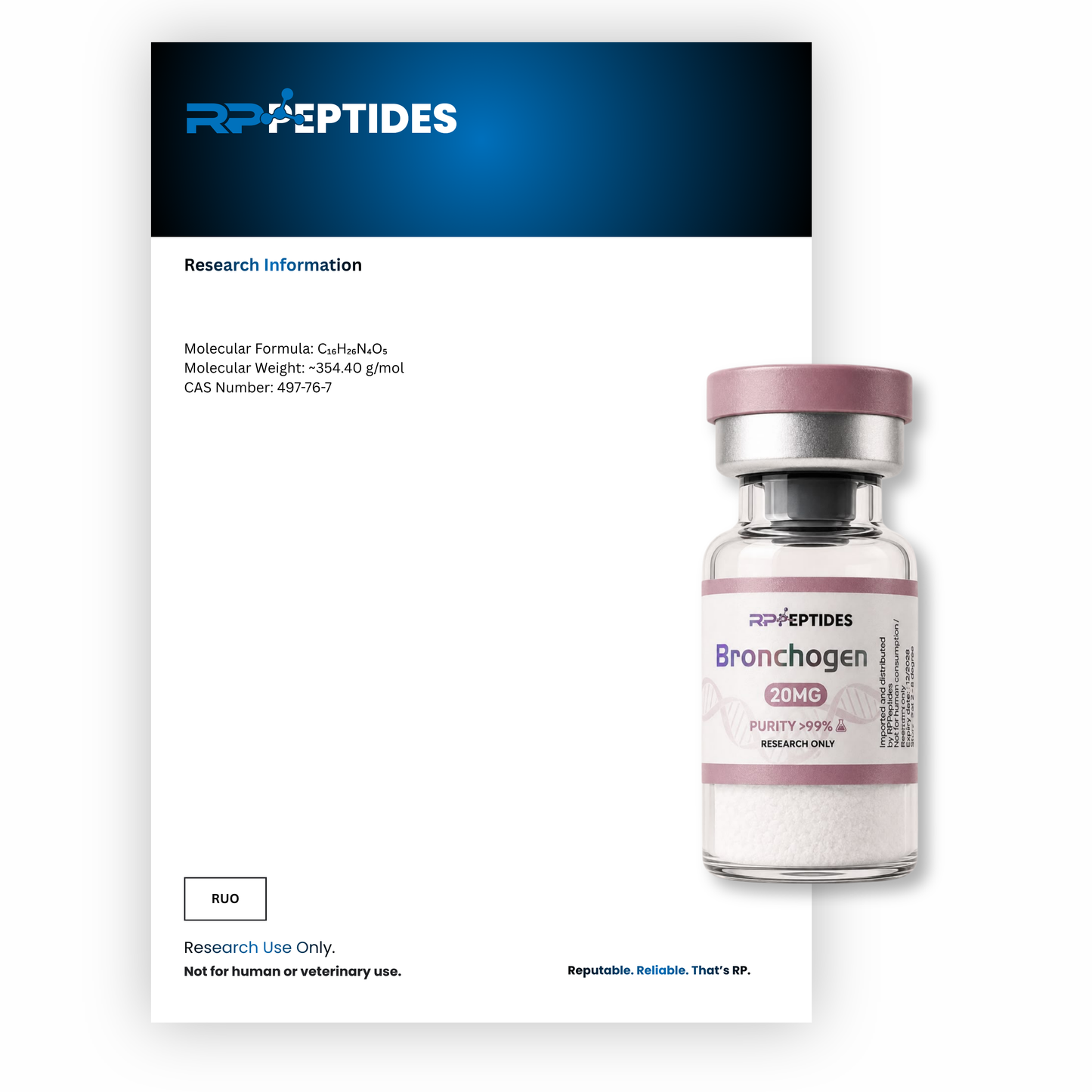 Bronchogen 20mg: Research Only