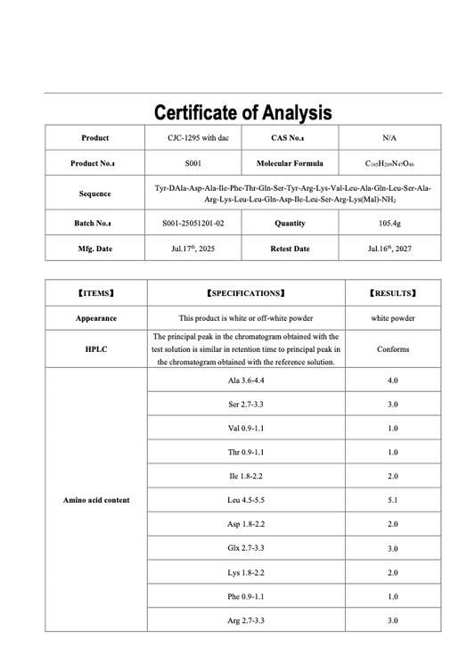 CJC-1295 with DAC 5MG : Research Only