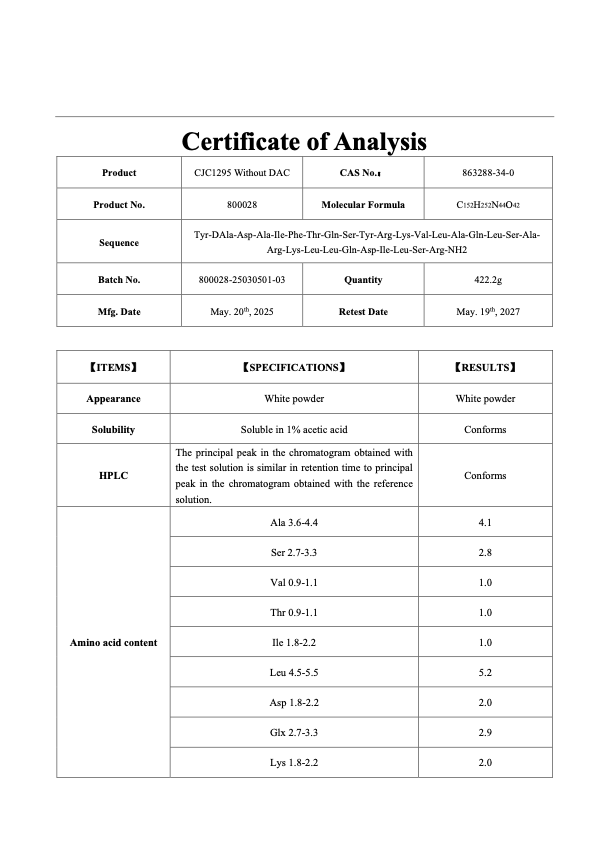 CJC-1295 without 5MG : Research Only