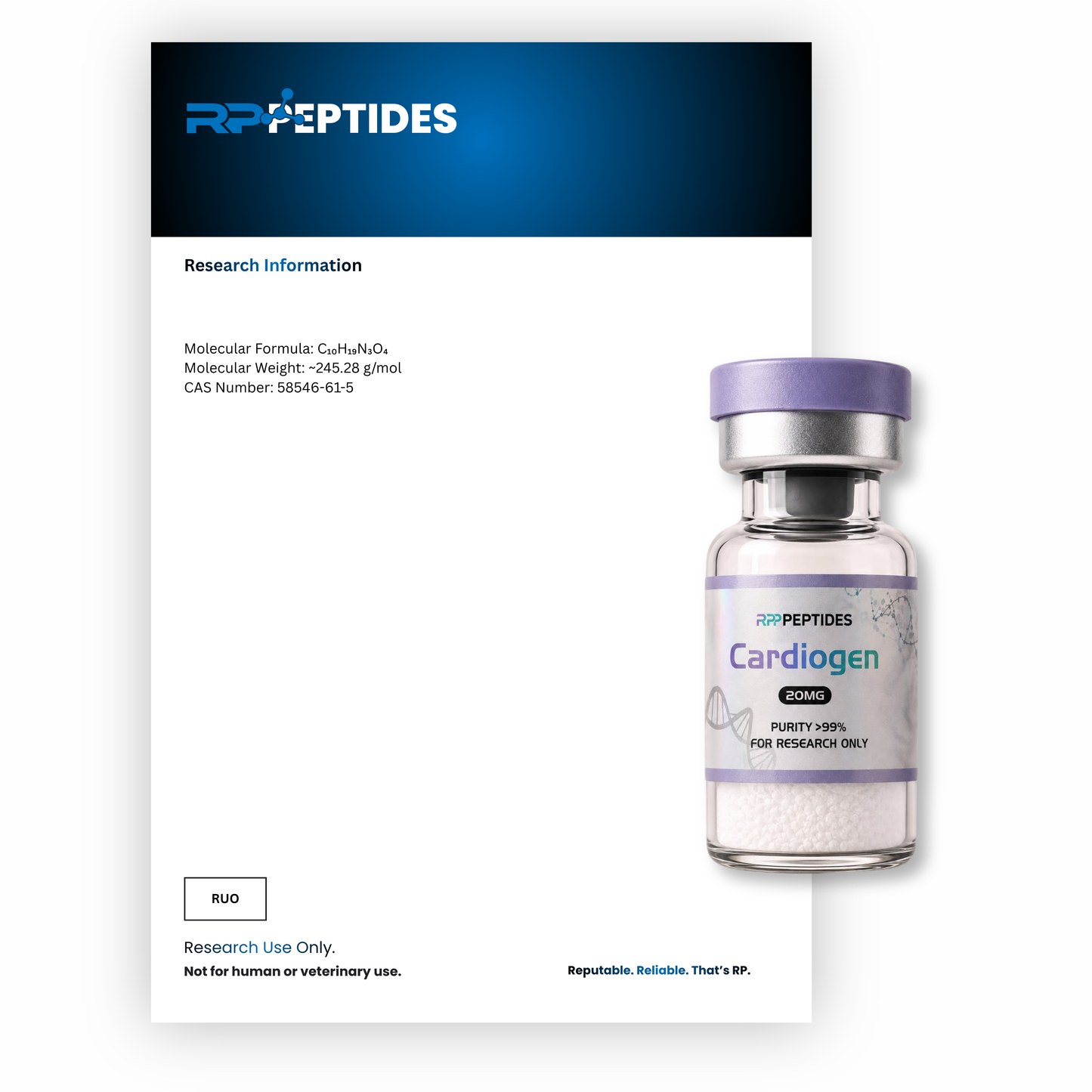 Cardiogen 20mg : Research Only