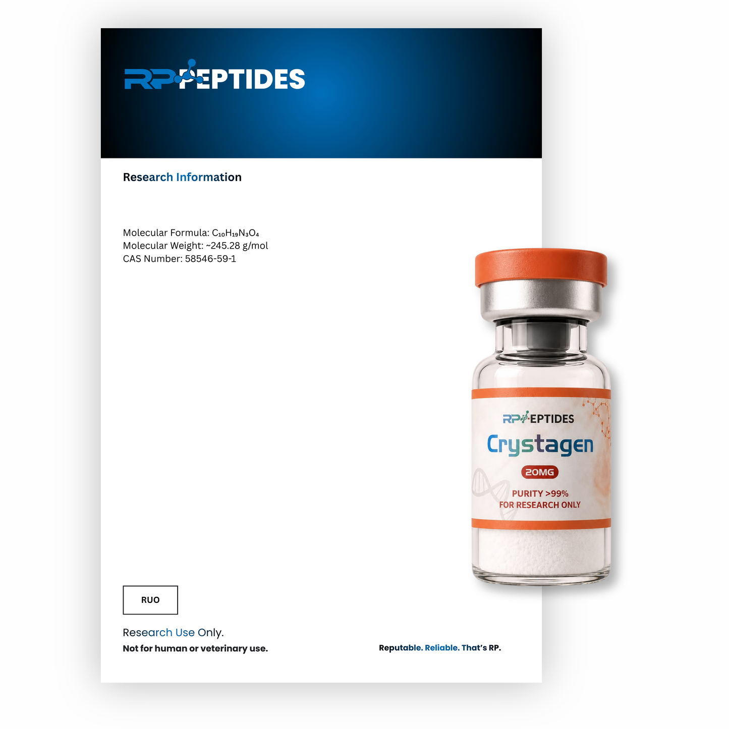 Crystagen 20mg : Research Only