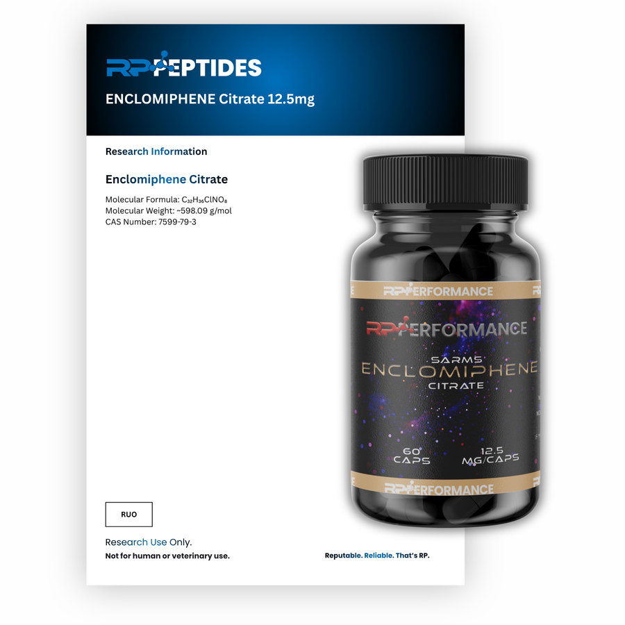 ENCLOMIPHENE Citrate 12.5mg x 60caps :  Research Only