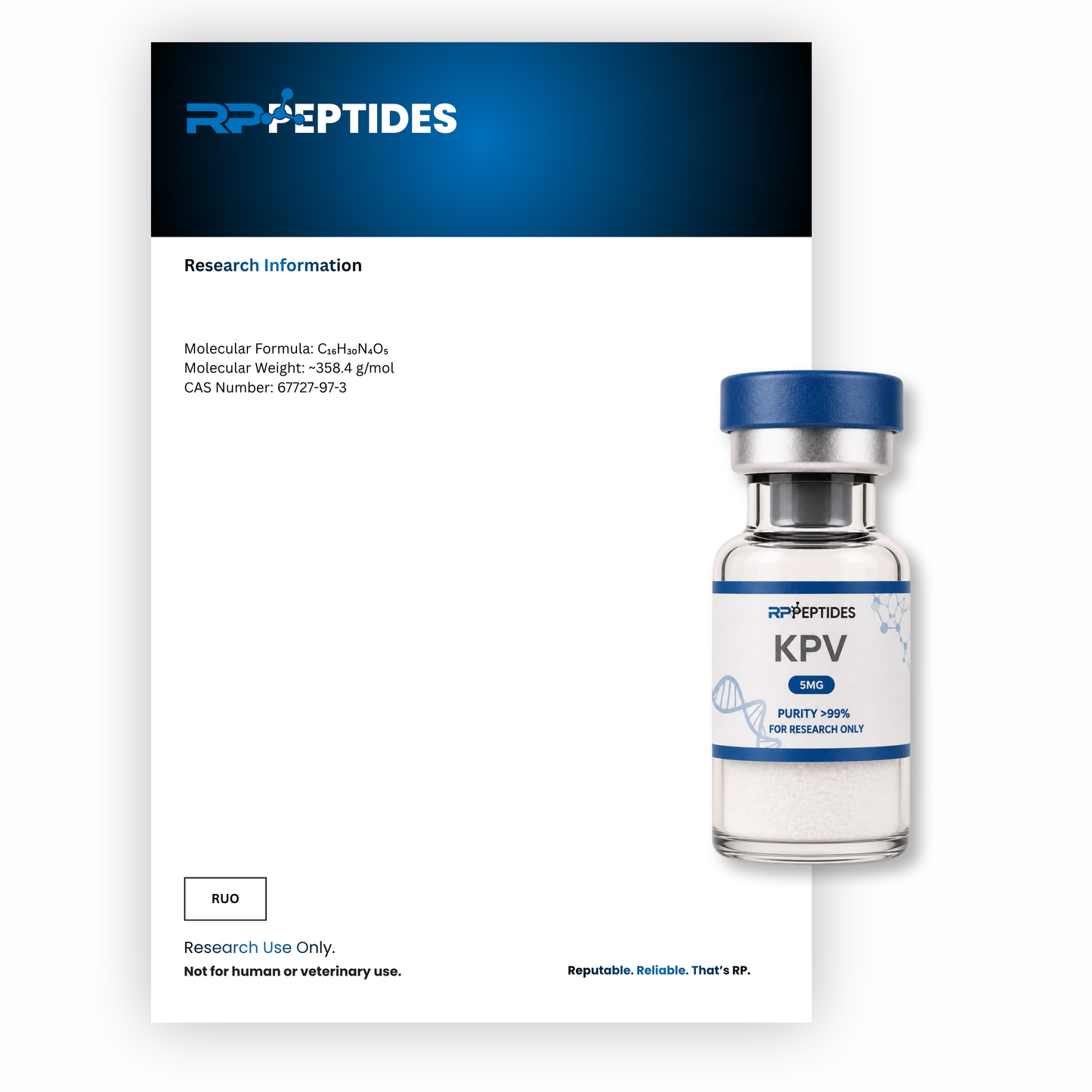 KPV 5MG : Research Only