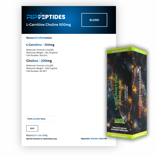 L-Carnitine Choline 500mg per ml - 50ml :  Research Only
