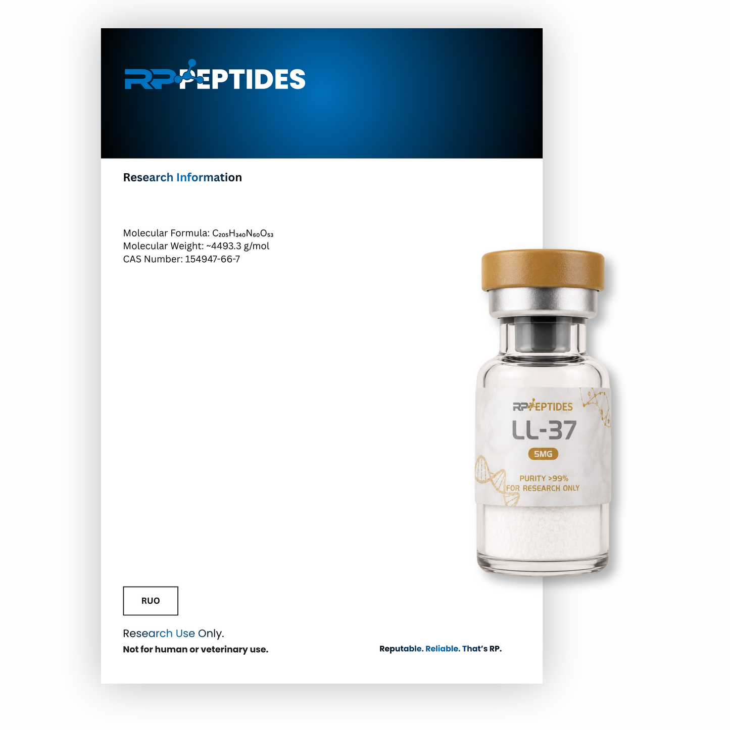 LL-37 5MG : Research Only
