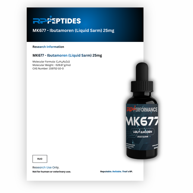 MK677 - Ibutamoren (Liquid Sarm) 25mg x 30ml :  Research Only