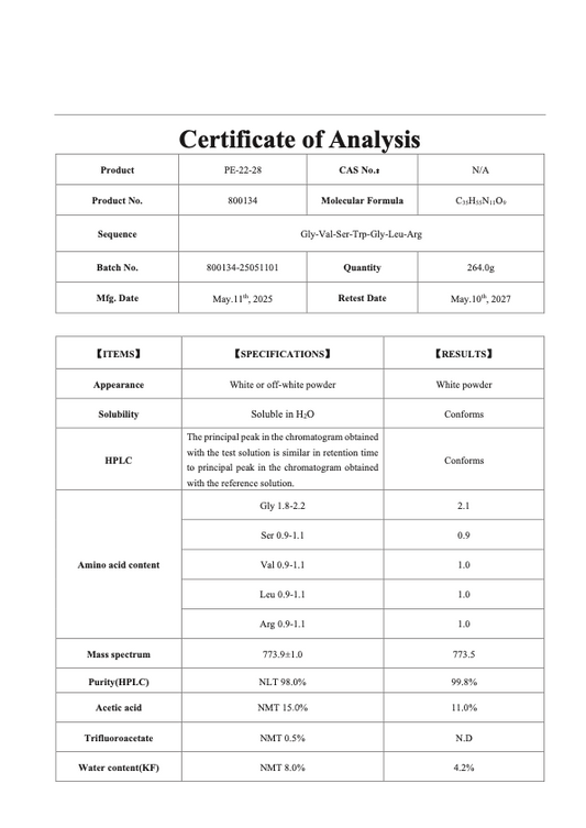 PE-22-28 5MG : Research Only