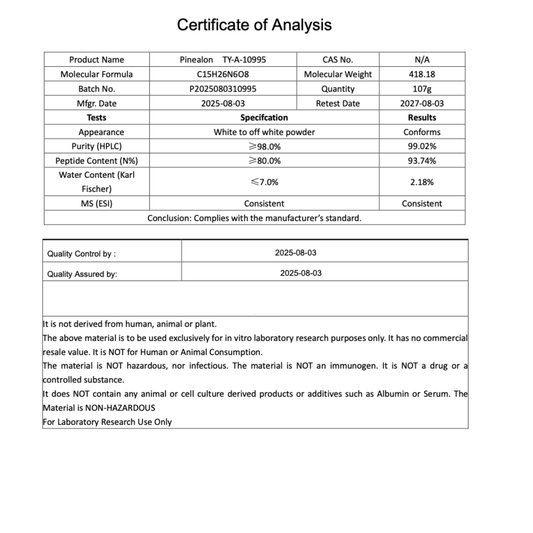 Pinealon 5mg : Research Only