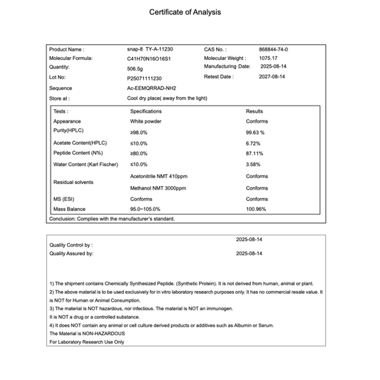 Snap-8 10MG: Research Only