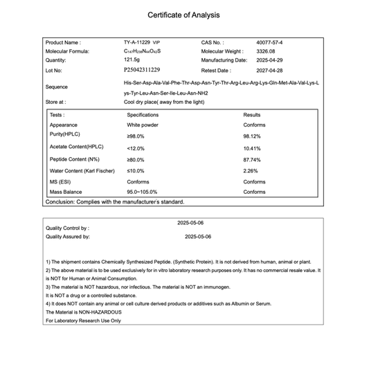 VIP 5MG : Research Only