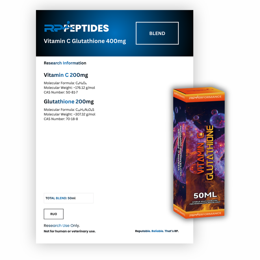 Vitamin C Glutathione 400mg per ml - 50ml :  Research Only