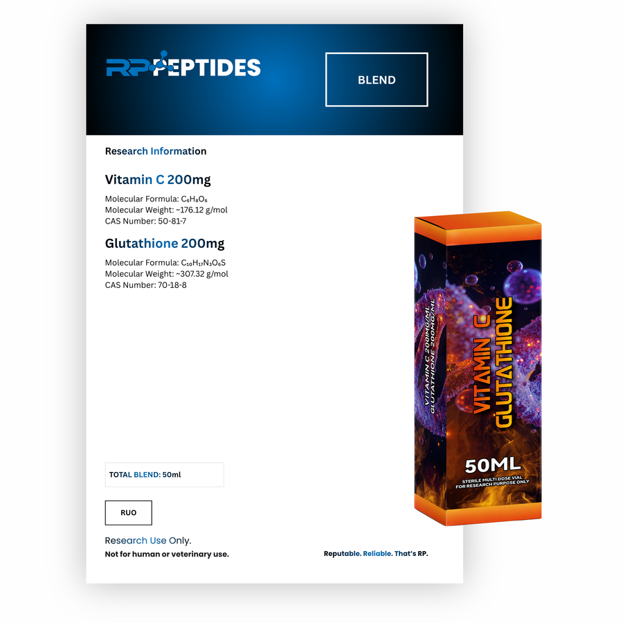 Vitamin C Glutathione 400mg per ml - 50ml :  Research Only