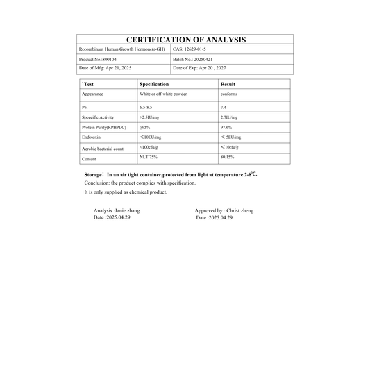 HGH FRAGMENT 176-191 (10 X 5MG) : Research Only